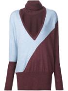 Tome Cut-out Turtleneck Sweater, Women's, Size: Large, Blue, Wool