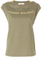 Pierre Balmain Logo Printed T-shirt - Green