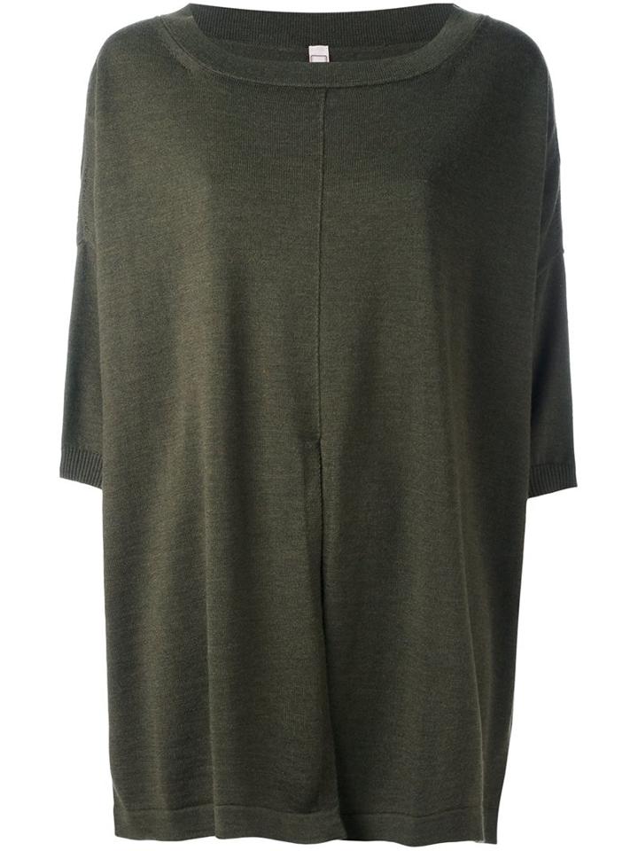 Antonio Marras Boat Neck Jumper, Women's, Size: Small, Green, Virgin Wool
