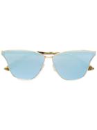 Mcq Alexander Mcqueen Cat Eye Mirrored Sunglasses - Metallic