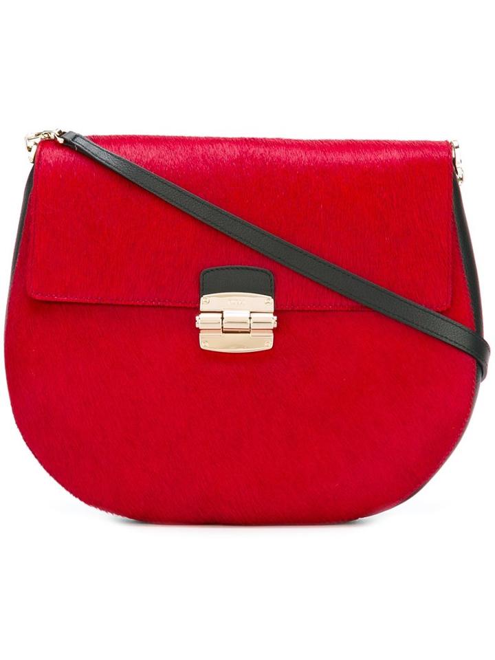 Furla Pony Hair Shoulder Bag, Women's, Red