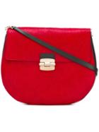 Furla Pony Hair Shoulder Bag, Women's, Red