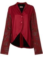 Romeo Gigli Pre-owned Oriental Printed Sleeve Jacket - Red