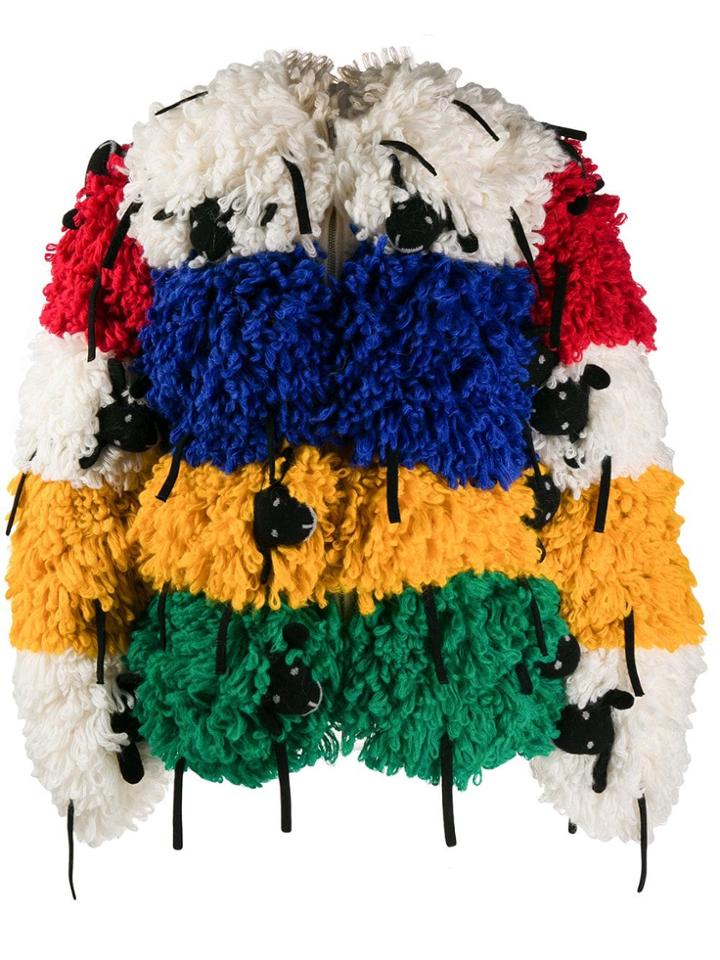 Benetton Oversized Sheep Jacket - White