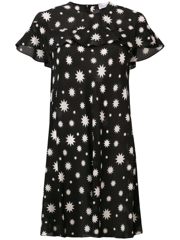 Red Valentino Star Shift Dress - Black