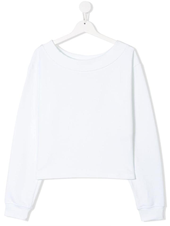 Msgm Kids Painted Logo Sweatshirt - White