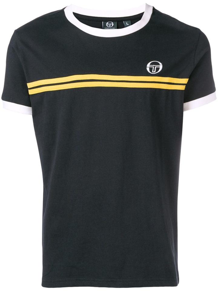 Sergio Tacchini Stripe Detail T-shirt - Black