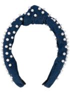 Lele Sadoughi Pearl Embellished Headband - Blue