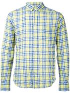 Estnation - Plaid Shirt - Men - Cotton - Xl, Yellow/orange, Cotton