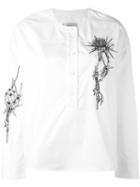 Carven - Embroidered Shirt - Women - Cotton - 38, White, Cotton