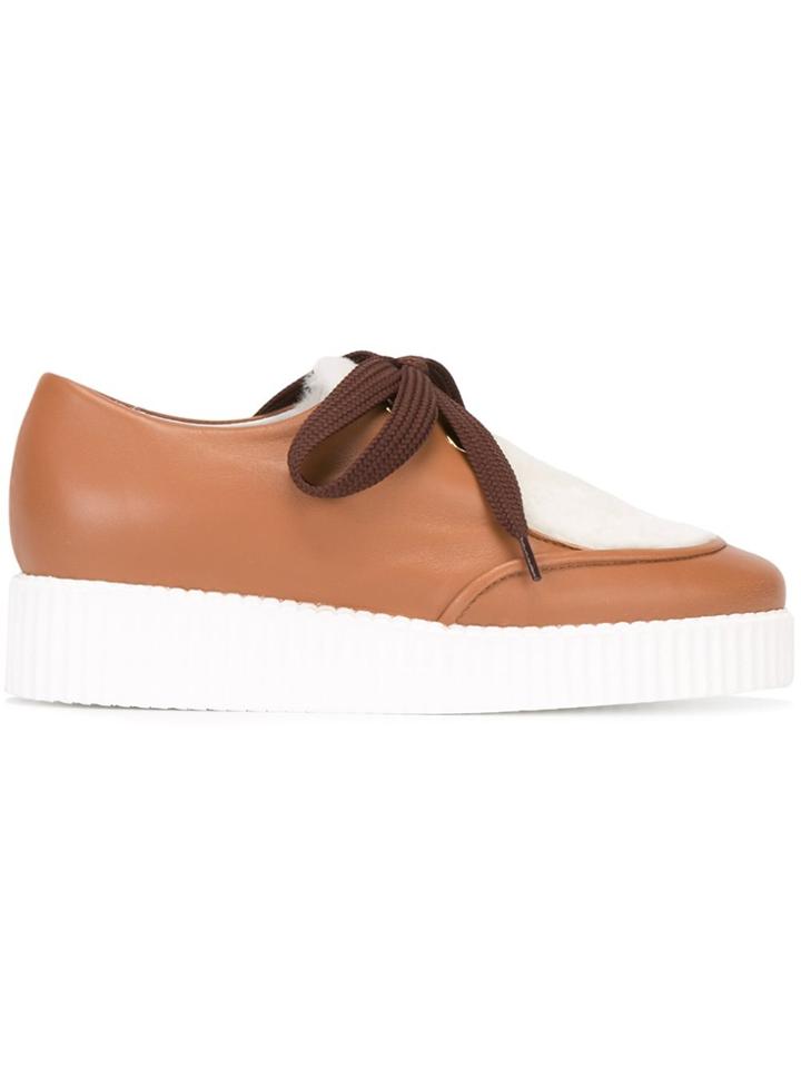 Joshua Sanders Front Contrast Panel Shoes - Brown