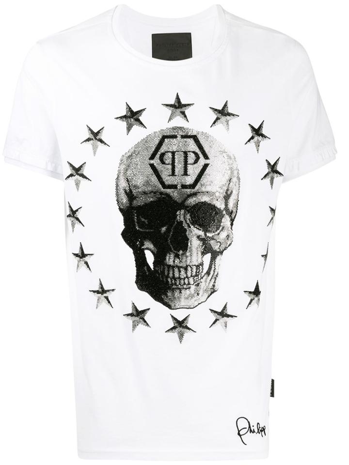 Philipp Plein Star And Skull Print T-shirt - White