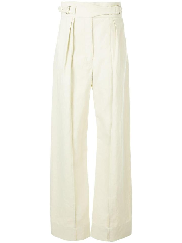 Lemaire Buckle High Waisted Trousers - Nude & Neutrals