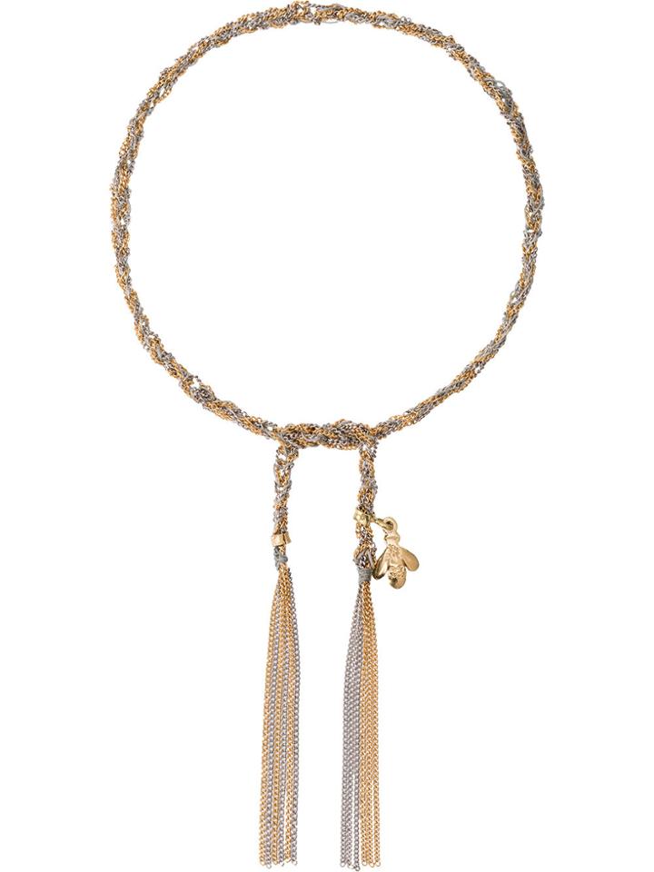 Carolina Bucci Silver Metallic Virtue Charm Yellow And White Gold
