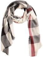 Burberry Lightweight Check Scarf - White