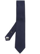 Canali Silk Embroidered Tie - Blue