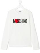 Moschino Kids - Heart Logo Top - Kids - Cotton/spandex/elastane - 14 Yrs, White