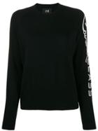 Cavalli Class Crew-neck Logo Jumper - Black