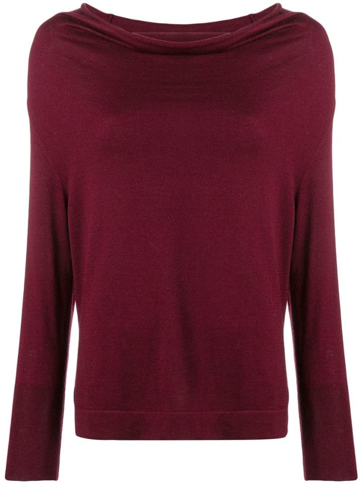 Snobby Sheep Long-sleeve Fitted Sweater - Red