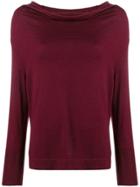 Snobby Sheep Long-sleeve Fitted Sweater - Red