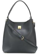 Mcm Flip Lock Shoulder Bag, Women's, Grey