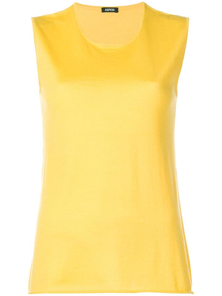 Aspesi Sleeveless Knit Top - Yellow & Orange