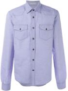 Tomas Maier Button Down Collar Shirt, Men's, Size: Xl, Blue, Cotton/linen/flax