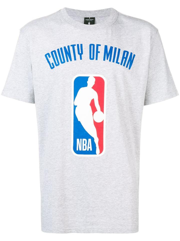 Marcelo Burlon County Of Milan Nba Printed T-shirt - Grey