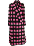 Golden Goose Check Print Oversized Coat - Pink