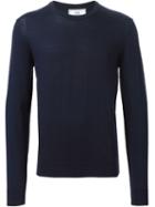 Ami Alexandre Mattiussi Crew Neck Jumper, Men's, Size: Medium, Blue, Wool