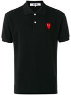 Comme Des Garçons Play Play Polo Shirt, Men's, Size: Medium, Black, Cotton