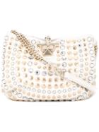 Sonia Rykiel Embellished Shoulder Bag, Women's, White, Lamb Skin