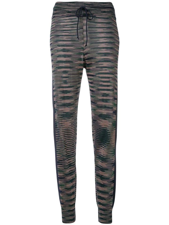 M Missoni Drawstring Knit Track Pants - Blue