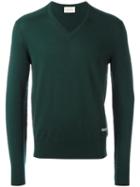Gucci Classic V-neck Knitted Jumper, Men's, Size: Xxl, Green, Wool