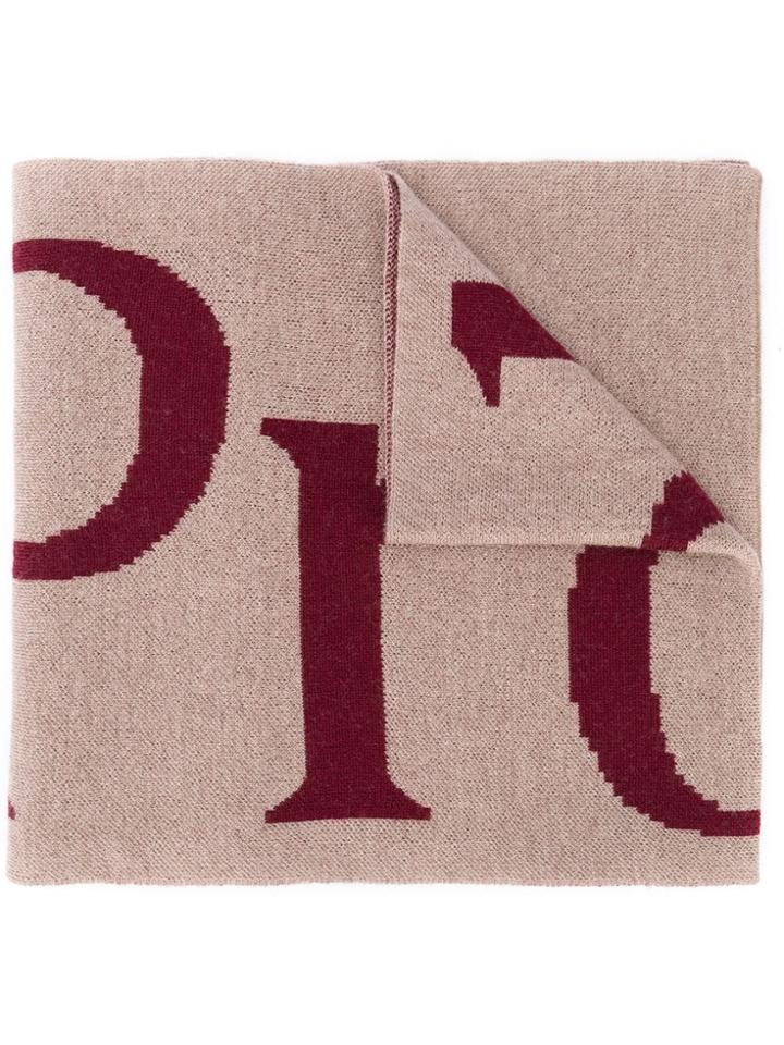 Aries Script Print Scarf - Neutrals