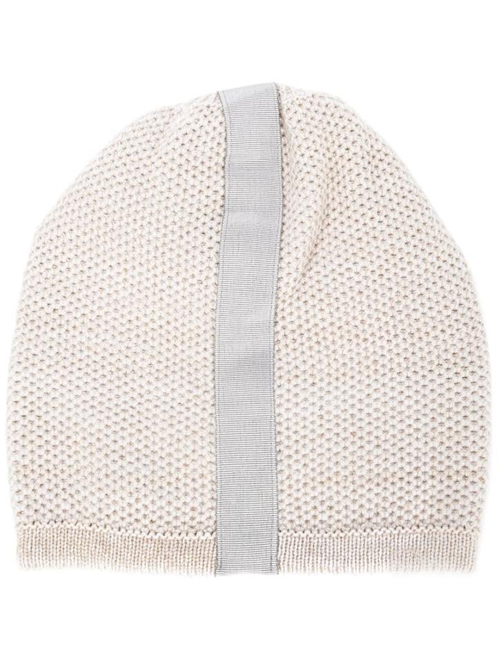 Inverni Slouchy Knit Beanie, Women's, Nude/neutrals, Polyester/viscose/cashmere