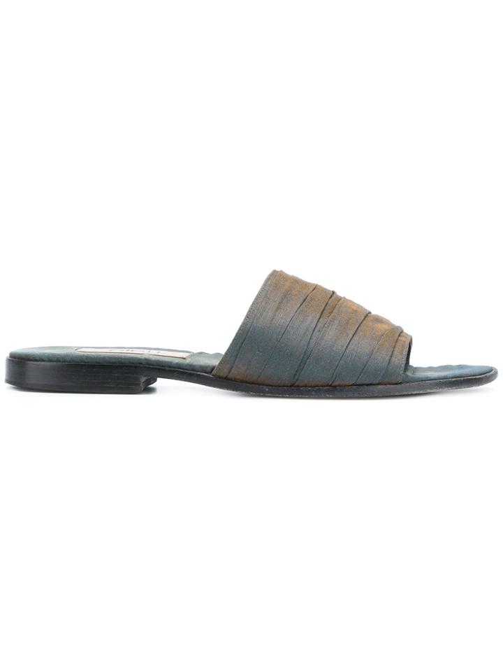 Romeo Gigli Vintage Draped Flat Sandals - Grey