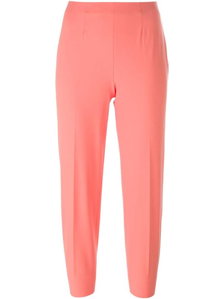 Piazza Sempione Cropped Trousers, Women's, Size: 38, Pink/purple, Cotton/spandex/elastane