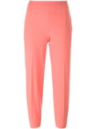 Piazza Sempione Cropped Trousers, Women's, Size: 38, Pink/purple, Cotton/spandex/elastane