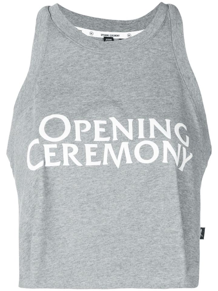 Opening Ceremony Cropped Tank Top - Grey