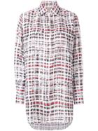 Burberry Scribble Check Shirt - White