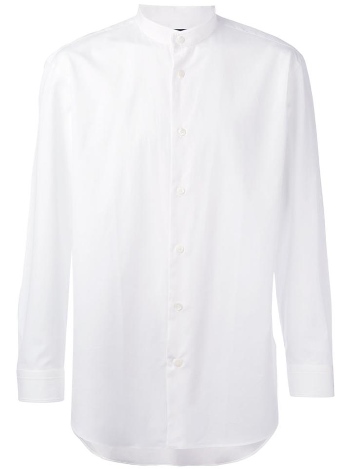 Issey Miyake Men - Mandarin Neck Shirt - Men - Cotton - 5, White, Cotton
