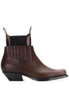 Mm6 Maison Margiela Panelled Ankle Boots - Brown