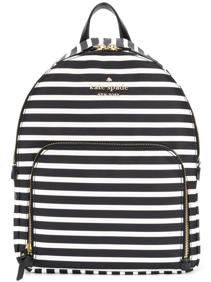 Kate Spade Striped Backpack - Black