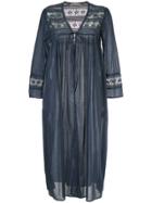 Ne Quittez Pas Lace Detail Long Gown Cardigan - Blue