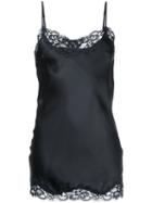 Gold Hawk - Lace Trim Cami Top - Women - Silk/nylon - S, Black, Silk/nylon