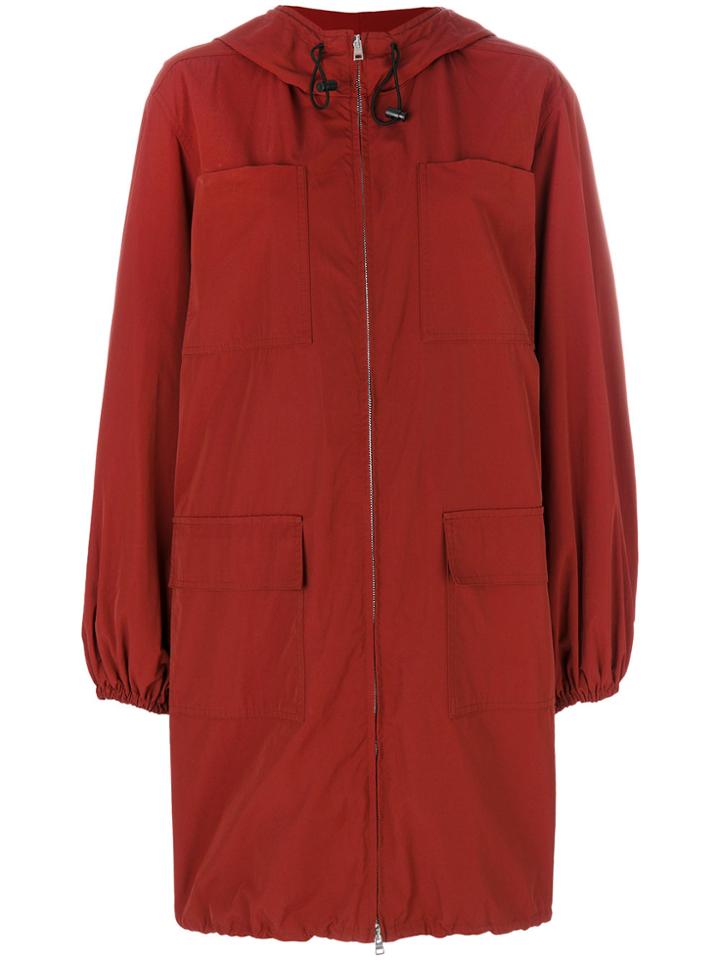 Marni Classic Zip-up Coat - Red