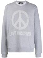 Love Moschino Studdeed Logo Sweatshirt - Grey