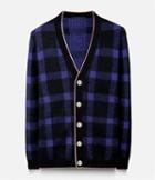 Christopher Kane Neon Trim Cardigan, Men's, Size: Medium, Black, Polyamide