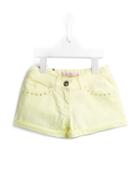 Miss Blumarine Studded Denim Shorts, Girl's, Size: 6 Yrs, Yellow/orange